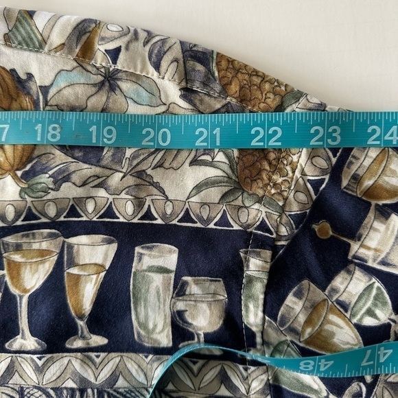 Campia Moda Men’s Hawaiian Shirt Beach Cocktails Bananas Pineapples Leaves XL - Picture 5 of 7